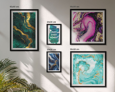 Decorațiune de perete set tablouri Modele abstracte cu verde și violet