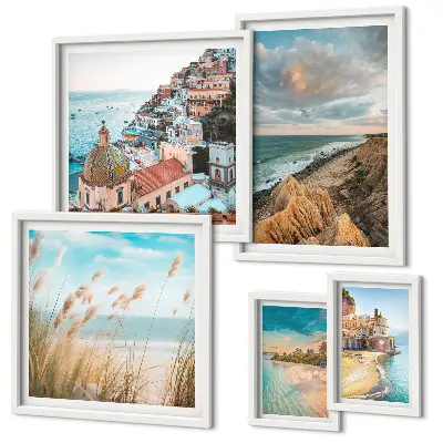 Set de tablouri decorative pentru perete peisaje de plajă din întreaga lume