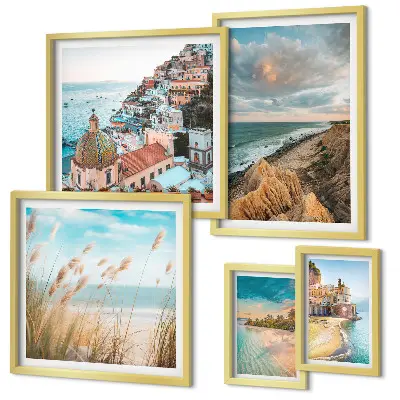 Set de tablouri decorative pentru perete peisaje de plajă din întreaga lume
