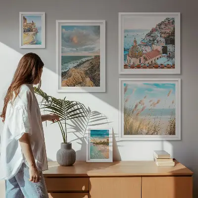 Set de tablouri decorative pentru perete peisaje de plajă din întreaga lume