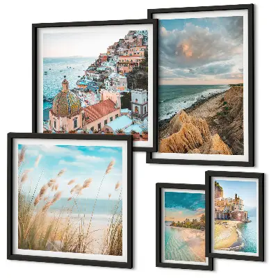Set de tablouri decorative pentru perete peisaje de plajă din întreaga lume