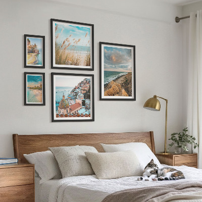 Decorațiune de perete set tablouri Peisaje de plajă ale lumii