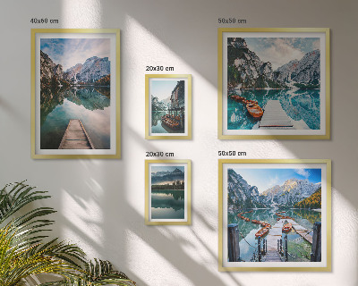 Decorațiune de perete set tablouri Lacurile de munte și natura