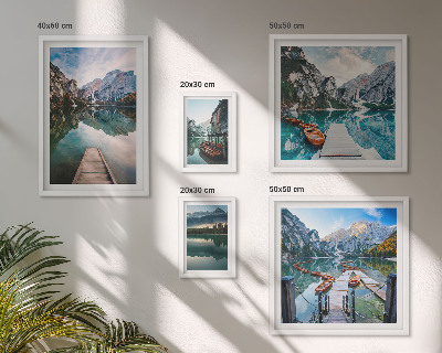 Decorațiune de perete set tablouri Lacurile de munte și natura