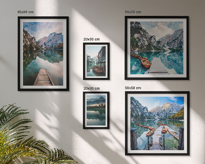 Decorațiune de perete set tablouri Lacurile de munte și natura