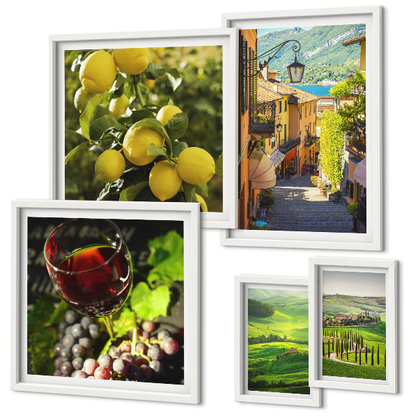 Decorațiune de perete set tablouri Peisajele fermecătoare ale Toscanei