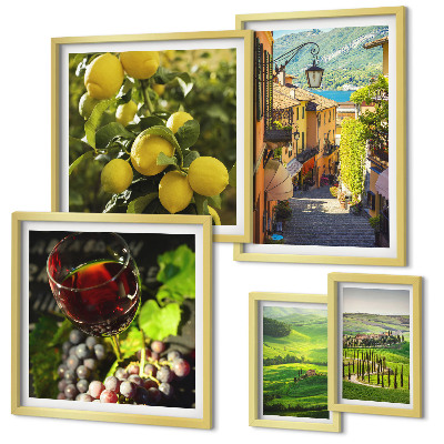 Decorațiune de perete set tablouri Peisajele fermecătoare ale Toscanei