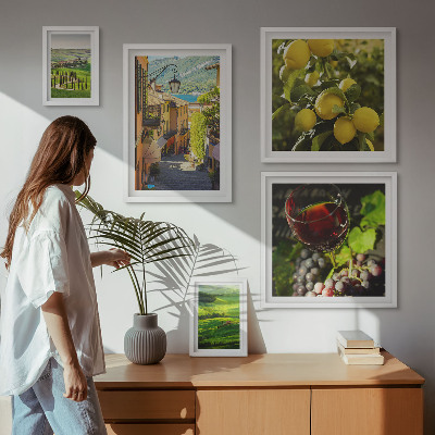 Decorațiune de perete set tablouri Peisajele fermecătoare ale Toscanei