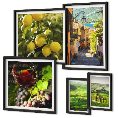 Decorațiune de perete set tablouri Peisajele fermecătoare ale Toscanei