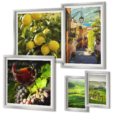 Decorațiune de perete set tablouri Peisajele fermecătoare ale Toscanei