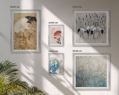 Decorațiune de perete set tablouri Picturi elegante cu păsări în natură