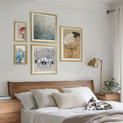 Decorațiune de perete set tablouri Picturi elegante cu păsări în natură