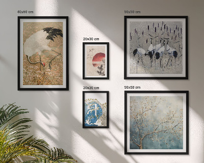 Decorațiune de perete set tablouri Picturi elegante cu păsări în natură