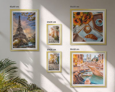 Polyptic înrămat Vederi atmosferice ale cafenelei
