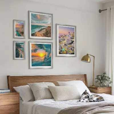 Set de tablouri decorative de perete cu peisaje și plaje de pe litoral