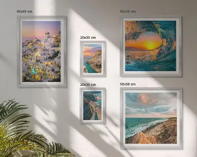 Set de tablouri decorative de perete cu peisaje și plaje de pe litoral