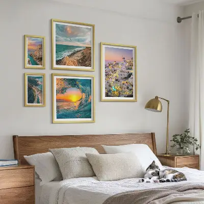 Set de tablouri decorative de perete cu peisaje și plaje de pe litoral