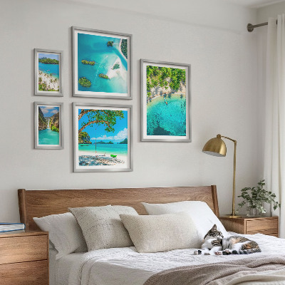 Polyptic înrămat Plaje tropicale, ape paradisiace