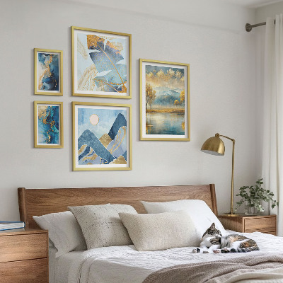 Decorațiune de perete set tablouri Peisaje elegante cu plante montane
