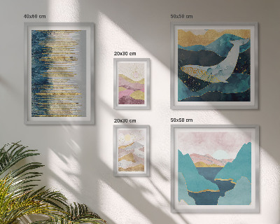 Polyptic înrămat Munți abstracti mare modernă