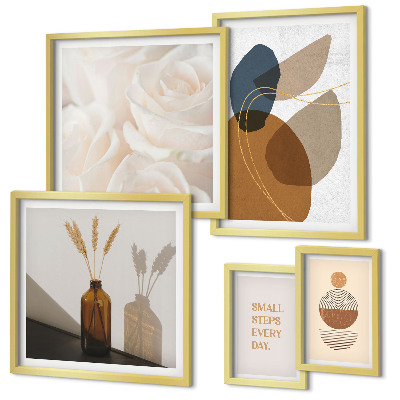Polyptic înrămat Decorațiuni cu plante în stil boho