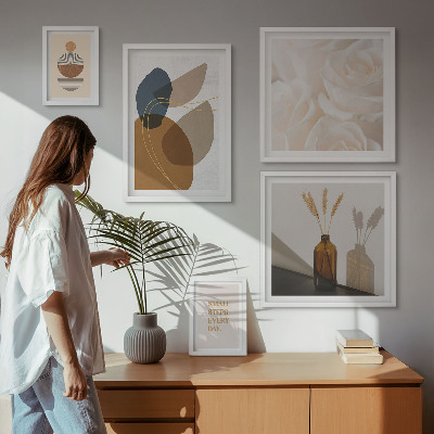 Polyptic înrămat Decorațiuni cu plante în stil boho