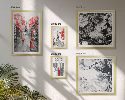 Decorațiune de perete set tablouri Flori și modele pariziene