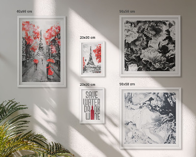 Decorațiune de perete set tablouri Flori și modele pariziene