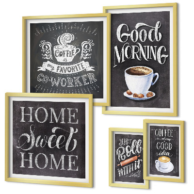 Polyptic înrămat Inspirații rustice de cafea