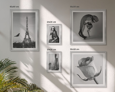 Decorațiune de perete set tablouri Paris elegant în alb și negru