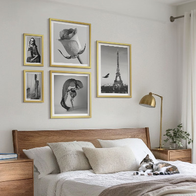Decorațiune de perete set tablouri Paris elegant în alb și negru