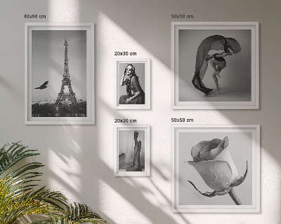 Decorațiune de perete set tablouri Paris elegant în alb și negru