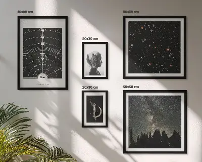 Inspirații cosmice ale galaxiei tablou poliptic înrămat