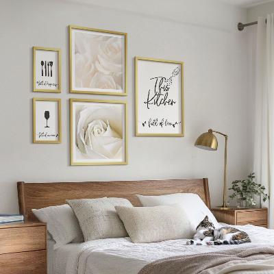 Polyptic înrămat Decorațiune elegantă de bucătărie cu plante