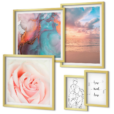 Decorațiune de perete set tablouri Peisaje marine romantice