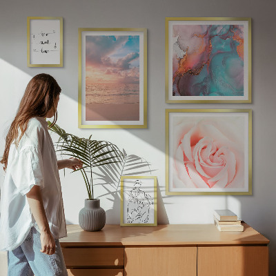 Decorațiune de perete set tablouri Peisaje marine romantice