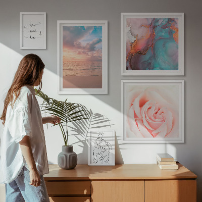 Decorațiune de perete set tablouri Peisaje marine romantice