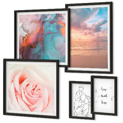 Decorațiune de perete set tablouri Peisaje marine romantice