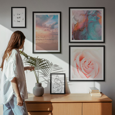 Decorațiune de perete set tablouri Peisaje marine romantice