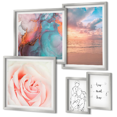 Decorațiune de perete set tablouri Peisaje marine romantice