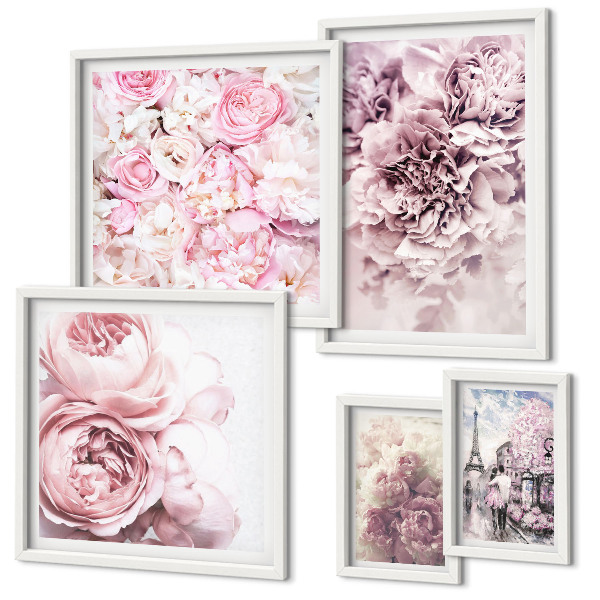 Polyptic înrămat Aranjamente florale vintage