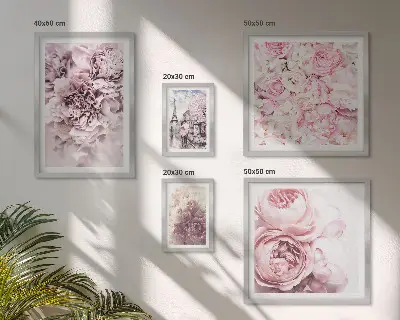 Aranjamente florale vintage cu elemente poliptice înrămate