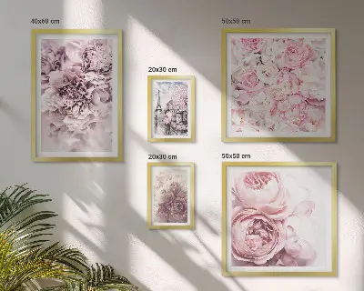 Aranjamente florale vintage cu elemente poliptice înrămate