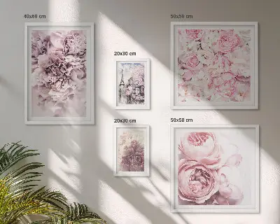 Aranjamente florale vintage cu elemente poliptice înrămate