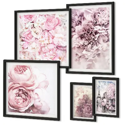 Aranjamente florale vintage cu elemente poliptice înrămate