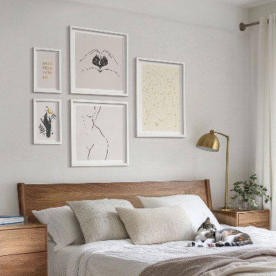 Decorațiune de perete set tablouri Motive spațiale minimaliste
