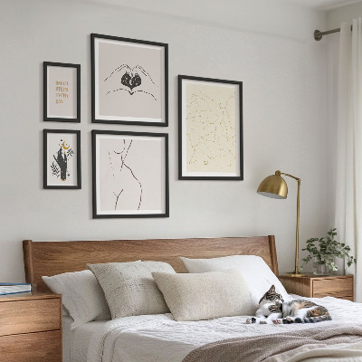 Decorațiune de perete set tablouri Motive spațiale minimaliste