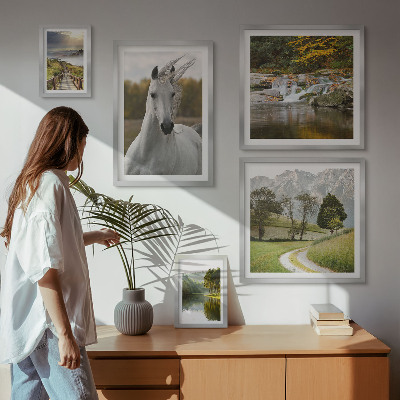 Decorațiune de perete set tablouri Peisaje Peisaje Cai