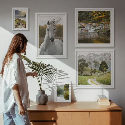 Decorațiune de perete set tablouri Peisaje Peisaje Cai