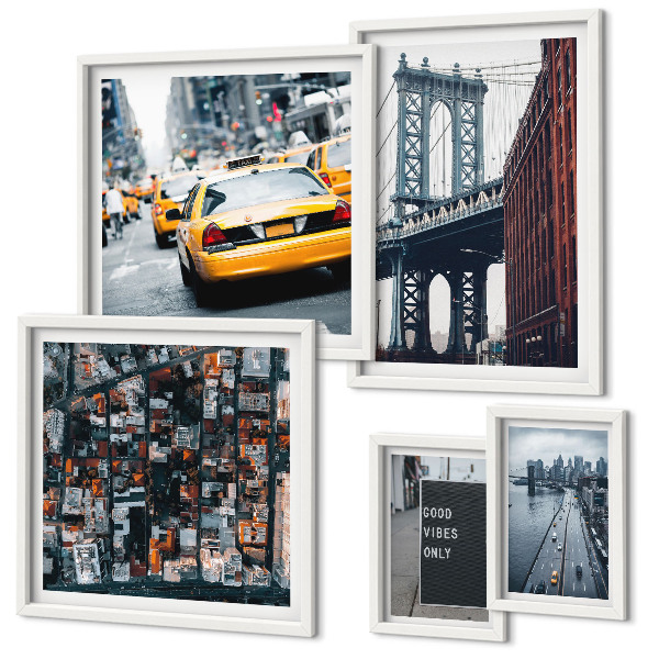 Polyptic înrămat Vederi fermecătoare ale orașului New York